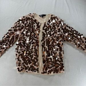 LuLaRoe Large Sequin Cardigan Open Front Jacket - Sz S